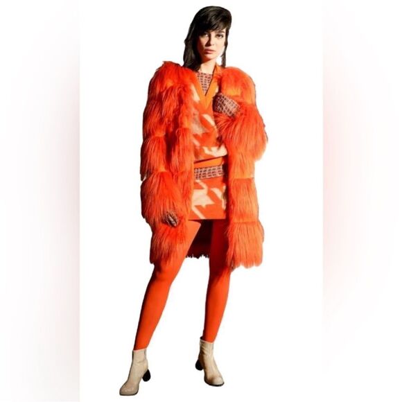 New Free People x Anna Sui Fab Faux Fur Coat - Picture 2 of 12